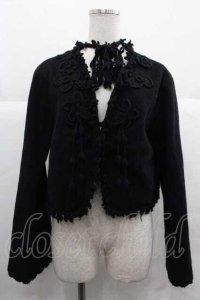 PINK HOUSE / モチーフつきボレロジャケット L 黒 I-25-12-02-046-LO-JA-SA-ZI