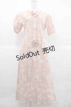 画像1: PINK HOUSE / キューピー柄半袖ワンピース M ピンク I-25-12-02-048-LO-OP-SA-ZI