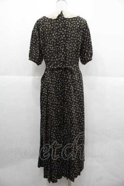 画像2: PINK HOUSE / 小花柄ワンピース  黒Ｘアイボリー I-25-12-02-049-LO-OP-SA-ZI