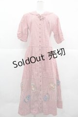 PINK HOUSE / ギンガムチェック&キューピーワッペンワンピース  レッド I-25-12-02-052-LO-OP-SA-ZI