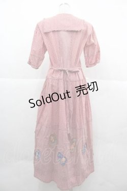 画像2: PINK HOUSE / ギンガムチェック&キューピーワッペンワンピース  レッド I-25-12-02-052-LO-OP-SA-ZI