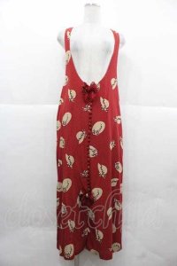 PINK HOUSE / 帽子柄ジャンパースカート  レッド I-25-12-02-054-LO-OP-SA-ZI