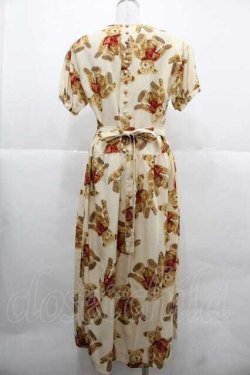 画像2: WONDERFUL WORLD / テディベア柄半袖ワンピース  ベージュ I-25-12-02-055-LO-OP-SA-ZI