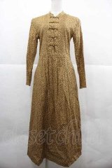 WONDERFUL WORLD / レオパードチャイナワンピース  ベージュ I-25-12-02-056-LO-OP-SA-ZI