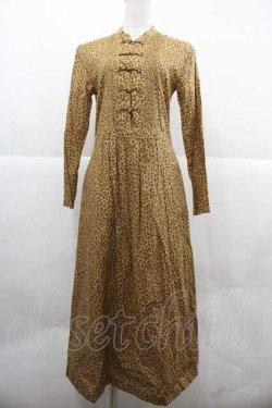 画像1: WONDERFUL WORLD / レオパードチャイナワンピース  ベージュ I-25-12-02-056-LO-OP-SA-ZI