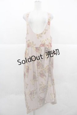 画像1: WONDERFUL WORLD / テディベア柄たくし上げジャンパースカート  ピンク I-25-12-02-059-LO-OP-SA-ZI