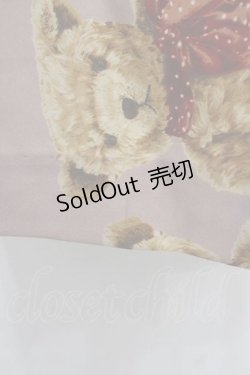 画像3: WONDERFUL WORLD / テディベア柄たくし上げジャンパースカート  ピンク I-25-12-02-059-LO-OP-SA-ZI