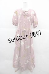 PINK HOUSE / 犬とマーガレット柄半袖ワンピース  ピンク I-25-12-02-060-LO-OP-SA-ZI
