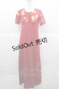 WONDERFUL WORLD / ちりめん金魚襟カットワンピース  レッド I-25-12-02-061-LO-OP-SA-ZI