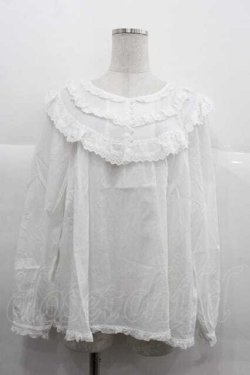 画像1: PINK HOUSE / 綿レース使いブラウス  白 I-25-12-02-008-LO-BL-SA-ZI