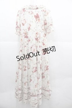 画像2: PINK HOUSE / リボンブーケプリントワンピース  白Ｘ赤 I-25-12-02-065-LO-OP-SA-ZI