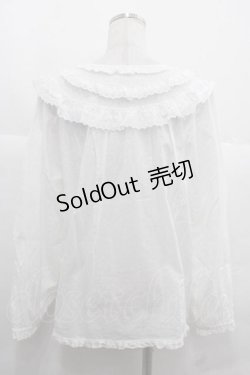 画像2: PINK HOUSE / 綿レース使いブラウス  白 I-25-12-02-008-LO-BL-SA-ZI