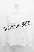 PINK HOUSE / リボンタイピンタックブラウス  白 I-25-12-02-009-LO-BL-SA-ZI