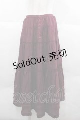 PINK HOUSE / 裾ピンタック&ミニリボンスカート  ボルドー I-25-12-02-074-LO-SK-SA-ZI