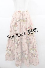PINK HOUSE / フラワーブーケ柄前開きスカート  ピンク I-25-12-02-075-LO-SK-SA-ZI
