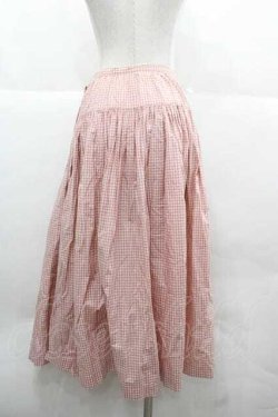 画像2: PINK HOUSE / ギンガムチェック前開きスカート  ピンク I-25-12-02-076-LO-SK-SA-ZI