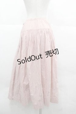 画像2: PINK HOUSE / ギンガムチェック前開きスカート  ピンク I-25-12-02-076-LO-SK-SA-ZI