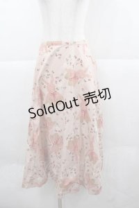 WONDERFUL WORLD / うさぎぬいぐるみ柄スカート  ピンク I-25-12-02-080-LO-SK-SA-ZI