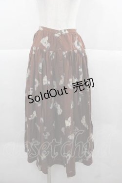 画像1: PINK HOUSE / 犬柄前開きスカート  ブラウン I-25-12-02-081-LO-SK-SA-ZI