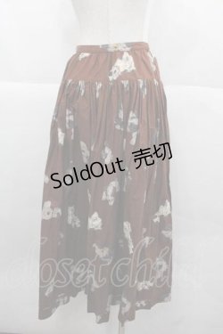 画像2: PINK HOUSE / 犬柄前開きスカート  ブラウン I-25-12-02-081-LO-SK-SA-ZI