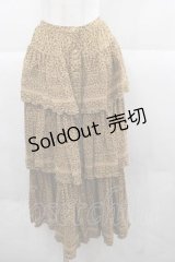 WONDERFUL WORLD / ヒョウ柄ティアードスカート  ベージュ I-25-12-02-082-LO-SK-SA-ZI