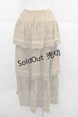 画像2: WONDERFUL WORLD / ヒョウ柄ティアードスカート  ベージュ I-25-12-02-082-LO-SK-SA-ZI