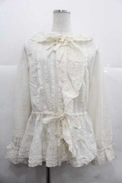 画像1: PINK HOUSE / フード付きローンオーバーブラウス  生成り I-25-12-02-010-LO-BL-SA-ZI