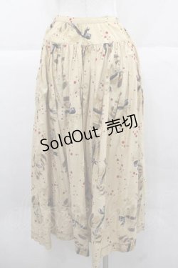 画像2: WONDERFUL WORLD / テディベア柄前開きスカート  ベージュ I-25-12-02-083-LO-SK-SA-ZI