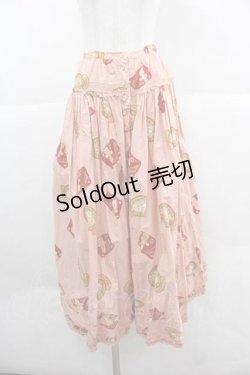 画像1: PINK HOUSE / キューピーワッペン柄スカート  ピンク I-25-12-02-086-LO-SK-SA-ZI