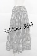 PINK HOUSE / 水玉ピンタックレーススカート  ブラック×ホワイト I-25-12-02-093-LO-SK-SA-ZI