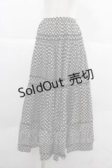 PINK HOUSE / 水玉ピンタックレーススカート  ブラック×ホワイト I-25-12-02-093-LO-SK-SA-ZI