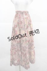 PINK HOUSE / スカーレットキャンドルプリントスカート  赤 I-25-12-02-095-LO-SK-SA-ZI