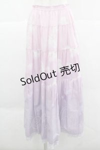 PINK HOUSE / 空プリントスカート  ラベンダー I-25-12-02-099-LO-SK-SA-ZI