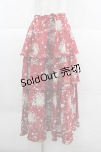 PINK HOUSE / スマイリーマーガレットスカート  赤 I-25-12-02-102-LO-SK-SA-ZI
