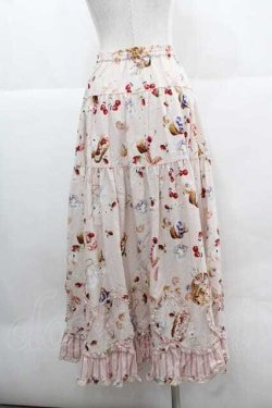 画像2: PINK HOUSE / スイーツスプリングバニープリントパッチワークスカート  ピンク I-25-12-02-103-LO-OP-SA-ZI