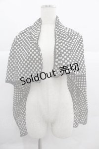 PINK HOUSE / 水玉大判スカーフ  ブラック I-25-12-02-107-LO-ZA-SA-ZI