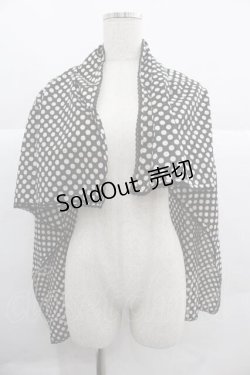 画像1: PINK HOUSE / 水玉大判スカーフ  ブラック I-25-12-02-107-LO-ZA-SA-ZI