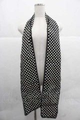 PINK HOUSE / 水玉ストール  ブラック I-25-12-02-108-LO-ZA-SA-ZI