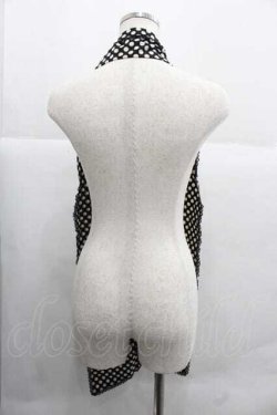 画像2: PINK HOUSE / 水玉ストール  ブラック I-25-12-02-108-LO-ZA-SA-ZI