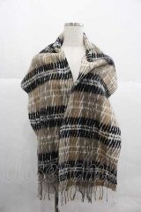 MILK / リセマフラー  ブラウンＸ黒 I-25-12-02-109-ML-ZA-SA-ZI