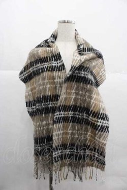 画像1: MILK / リセマフラー  ブラウンＸ黒 I-25-12-02-109-ML-ZA-SA-ZI