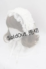 metamorphose / リボンパールレースヘッドドレス  白 I-25-12-02-113-ME-AC-SA-ZI