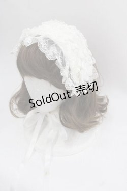 画像1: metamorphose / リボンパールレースヘッドドレス  白 I-25-12-02-113-ME-AC-SA-ZI