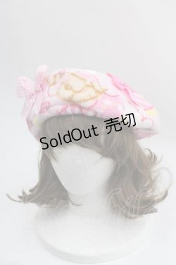 画像1: Nile Perch / リボンくまベレー  ピンク I-25-12-02-114-LO-AC-SA-ZI