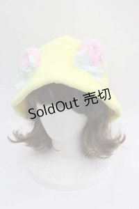 Nile Perch / ボアくまみみハット  イエローＸピンク I-25-12-02-115-LO-AC-SA-ZI