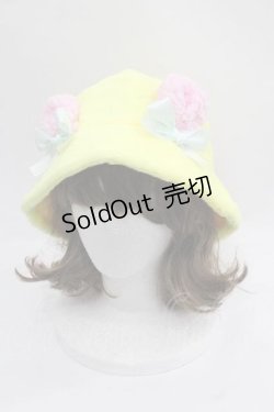 画像1: Nile Perch / ボアくまみみハット  イエローＸピンク I-25-12-02-115-LO-AC-SA-ZI