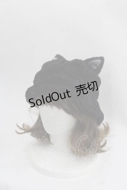 画像1: MILK / CATイヤーバケットハット  黒 I-25-12-02-116-ML-AC-SA-ZI