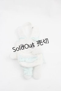 HN+nois / うさぎミニポーチ  白Ｘミント I-25-12-02-117-HN-ZA-SA-ZI