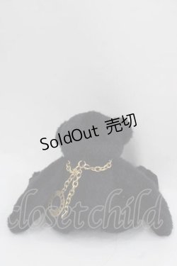 画像2: WONDERFUL WORLD / チェーン付テディベア  ブラック I-25-12-02-120-LO-ZA-SA-ZI