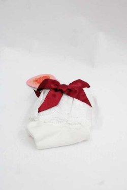画像1: BABY,THE STARS SHINE BRIGHT / Creamy Berry クルー丈ソックス  白Ｘ赤 I-25-12-02-122-BA-ZA-SA-ZI